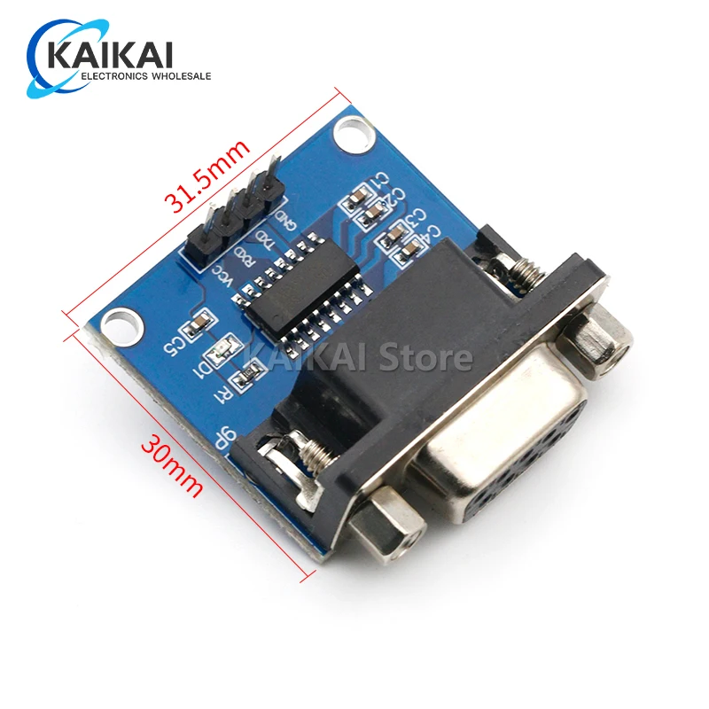 MAX3232 RS232 to TTL Serial Port Converter Module DB9 Connector MAX232 For Arduino