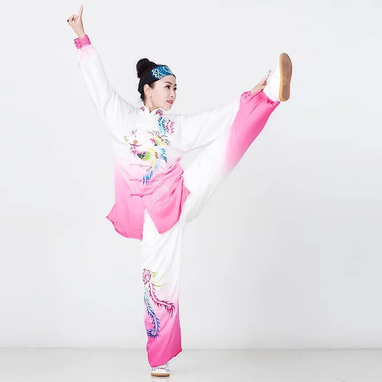 Female Embroidery Tai chi Uniform Wushu Martial arts Competition Suit Custom Tailor Need Your Measurements