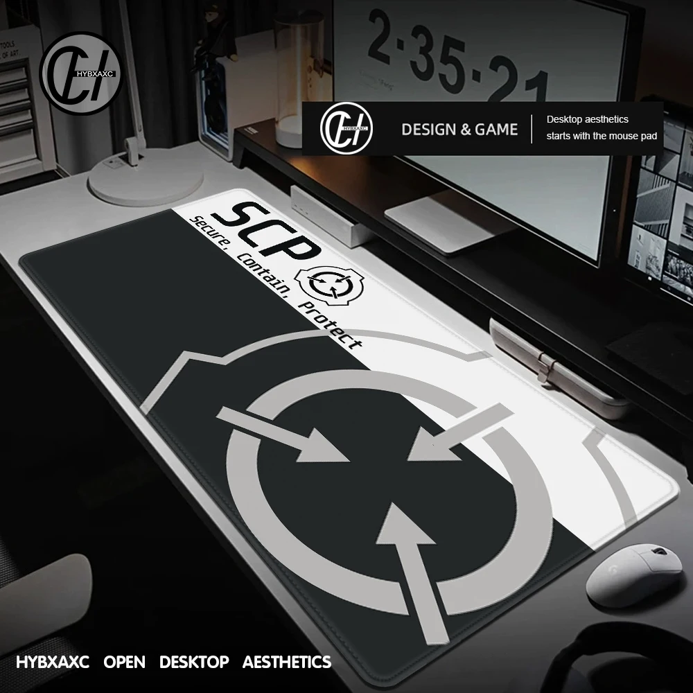 S_SCP F_Foundation Rubber Mouse Pad New Home Computer Gaming Mousepad XXL Large Anti SlipDesk Mats Office Gamer Accessories Pad
