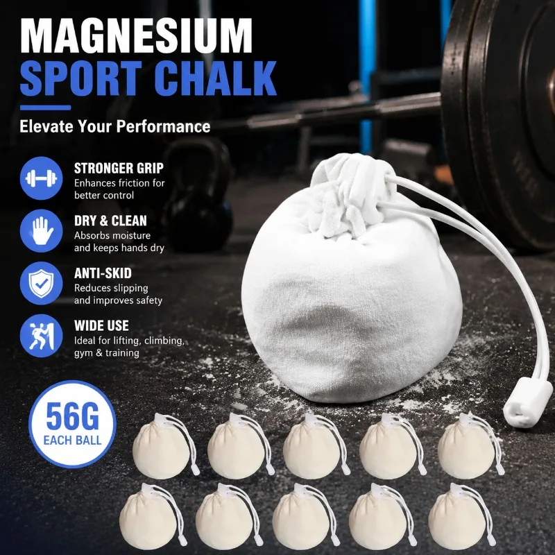 Magnesium Sport Chalk Powder 56g Anti-Skid Grip for Weightlifting Rock Climbing Gym Barbell Training