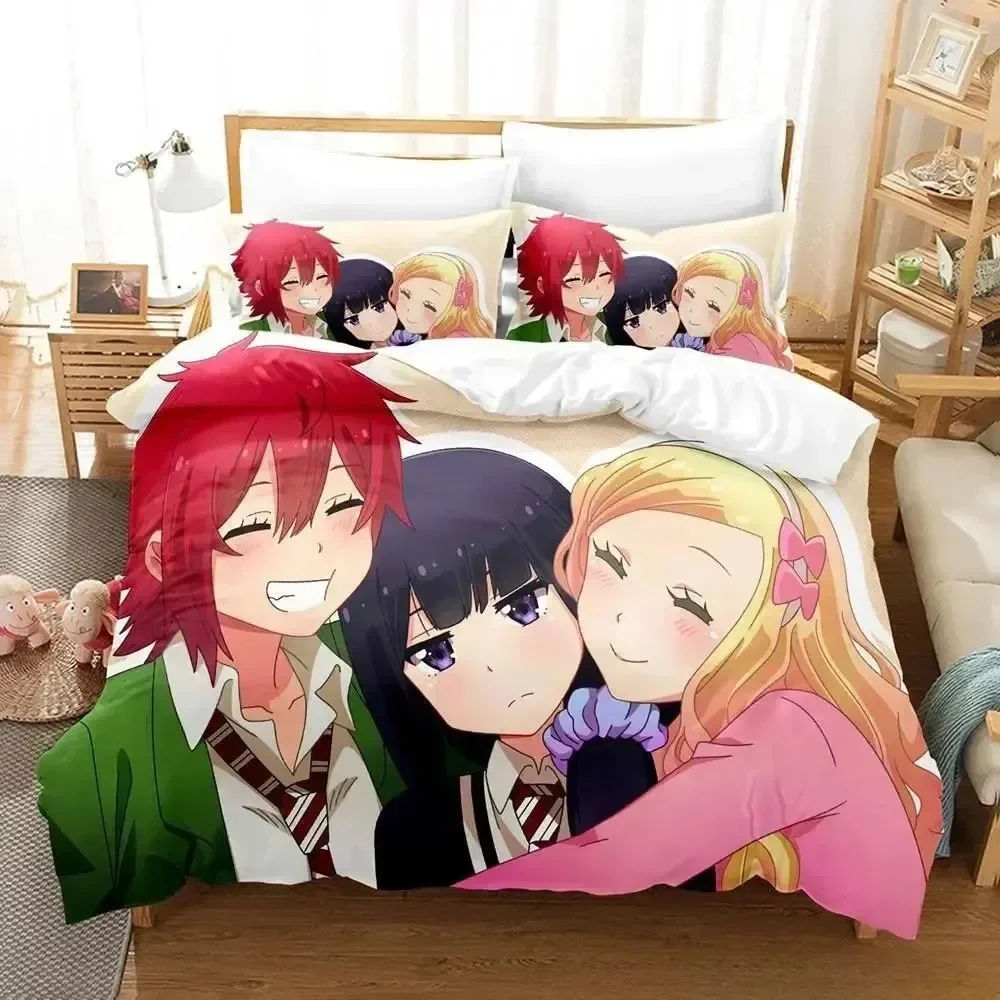 Tomo-chan Is a Girl! Bedding Set For Bedroom Soft Modern Bedspreads Comefortable Kids Duvet Cover Quilt Cover And Pillowcase