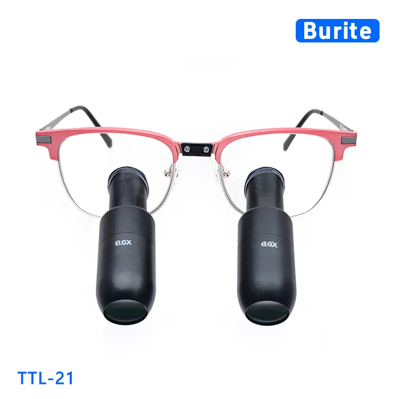

Burite 21 TTL Kepler Customized Dental Surgical Prismatic Loupes with Metal Lens Titanium Frame 4X 5X 6X IPD Myopia Glasses