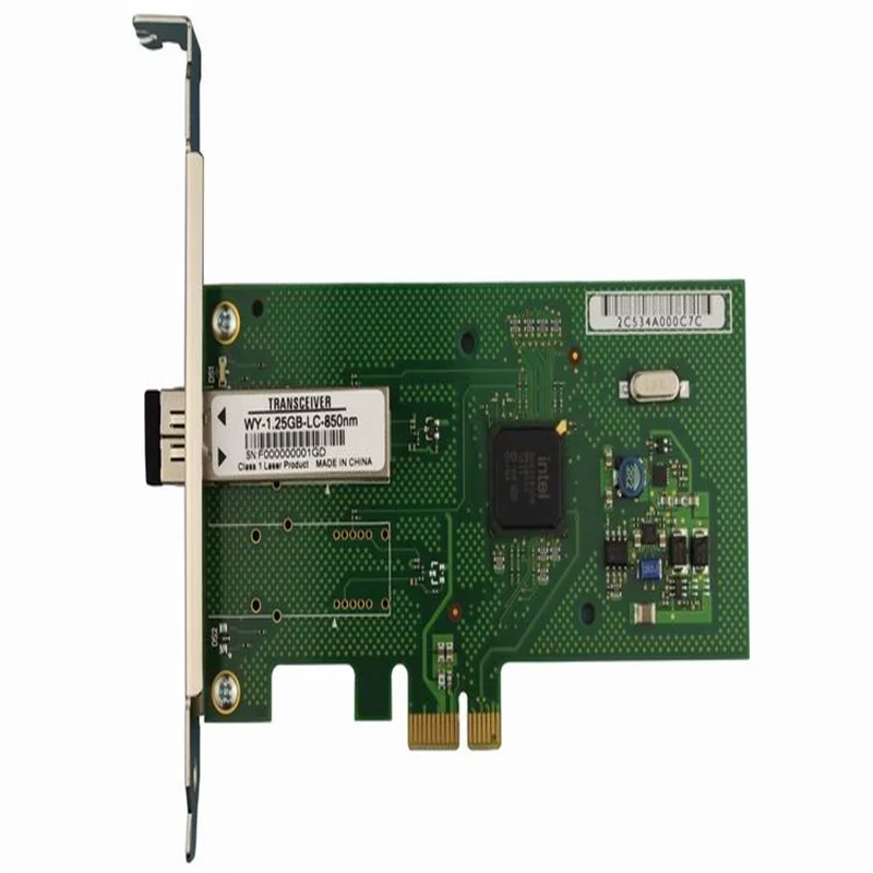 

WY580F PCI-E X1 1000M Gigabit desktop fiber network card intel82580 diskless PXE multimode LC Fiber Ethernet