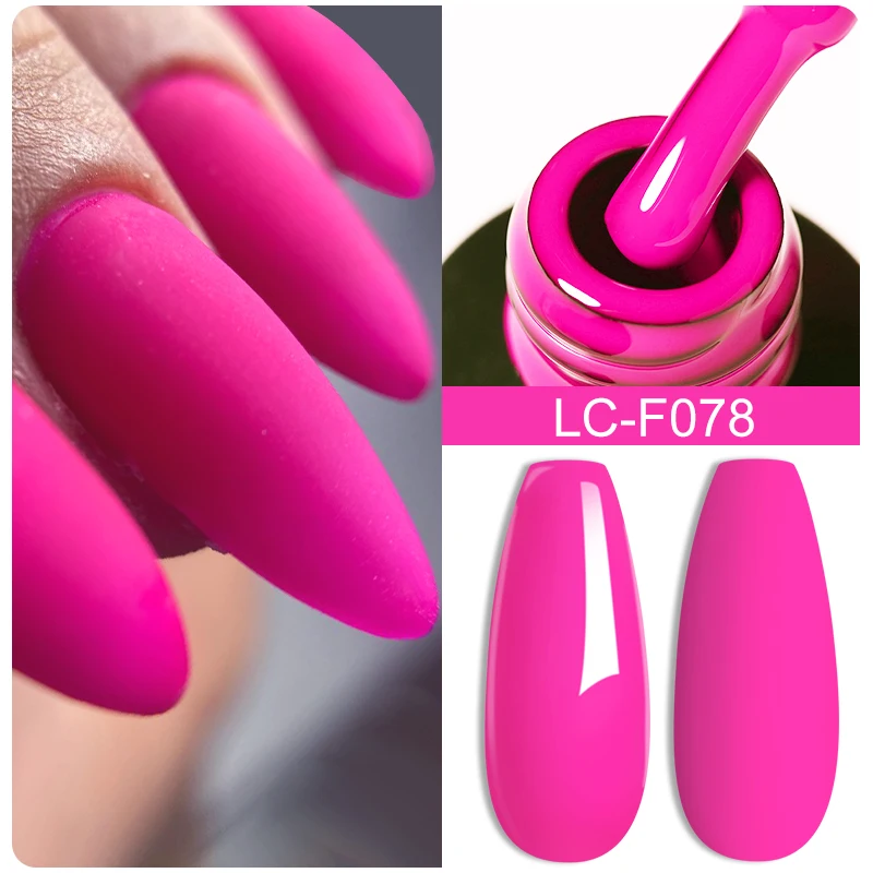 LILYCUTE Fluorescent Nail Gel Polish Orange Red Neon Bright Color Summer Series Soak Off For Manicure Nail Art UV Gel Varnish