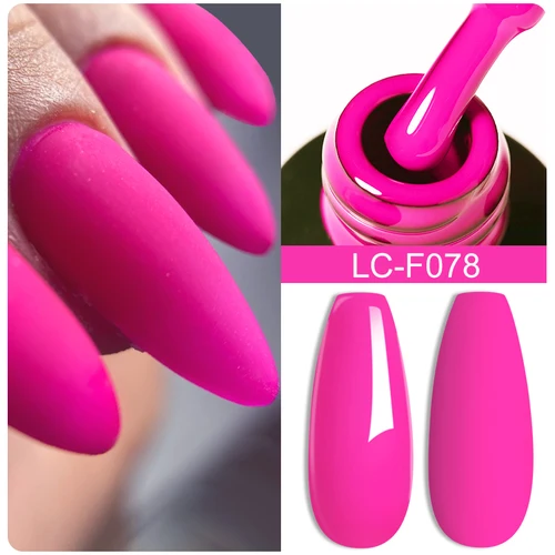 Imagen 2 del producto LILYCUTE-esmalte de uñas fluorescente, Color brillante, naranja, rojo, neón, serie de verano, barniz de Gel UV para manicura