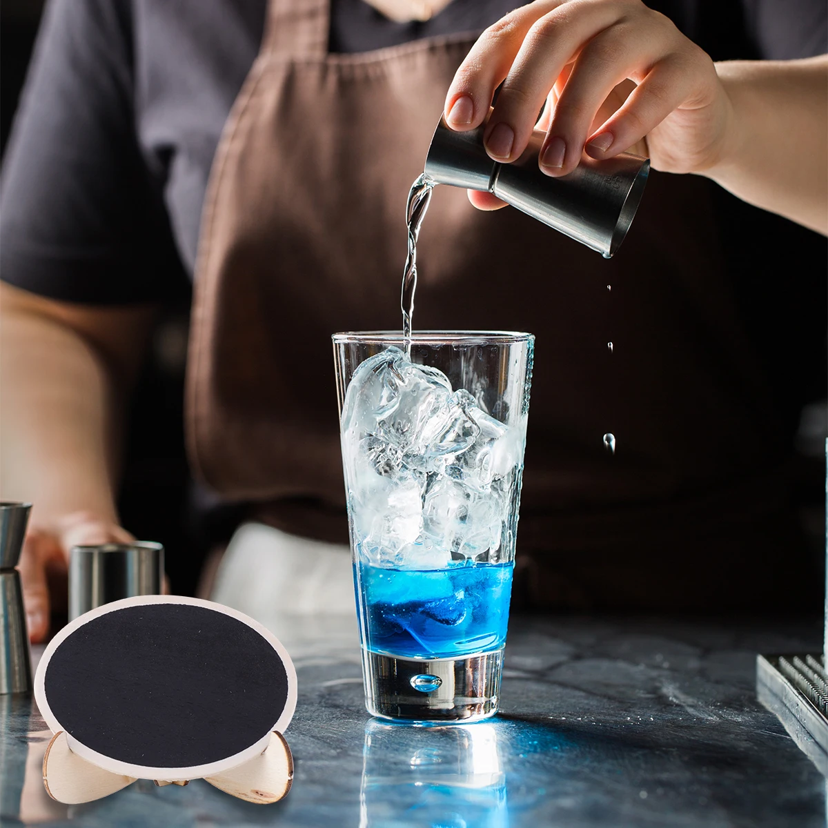 10 Pcs Desktop Blackboard Display Chalkboards Mini Message Ornament Wooden Decorate