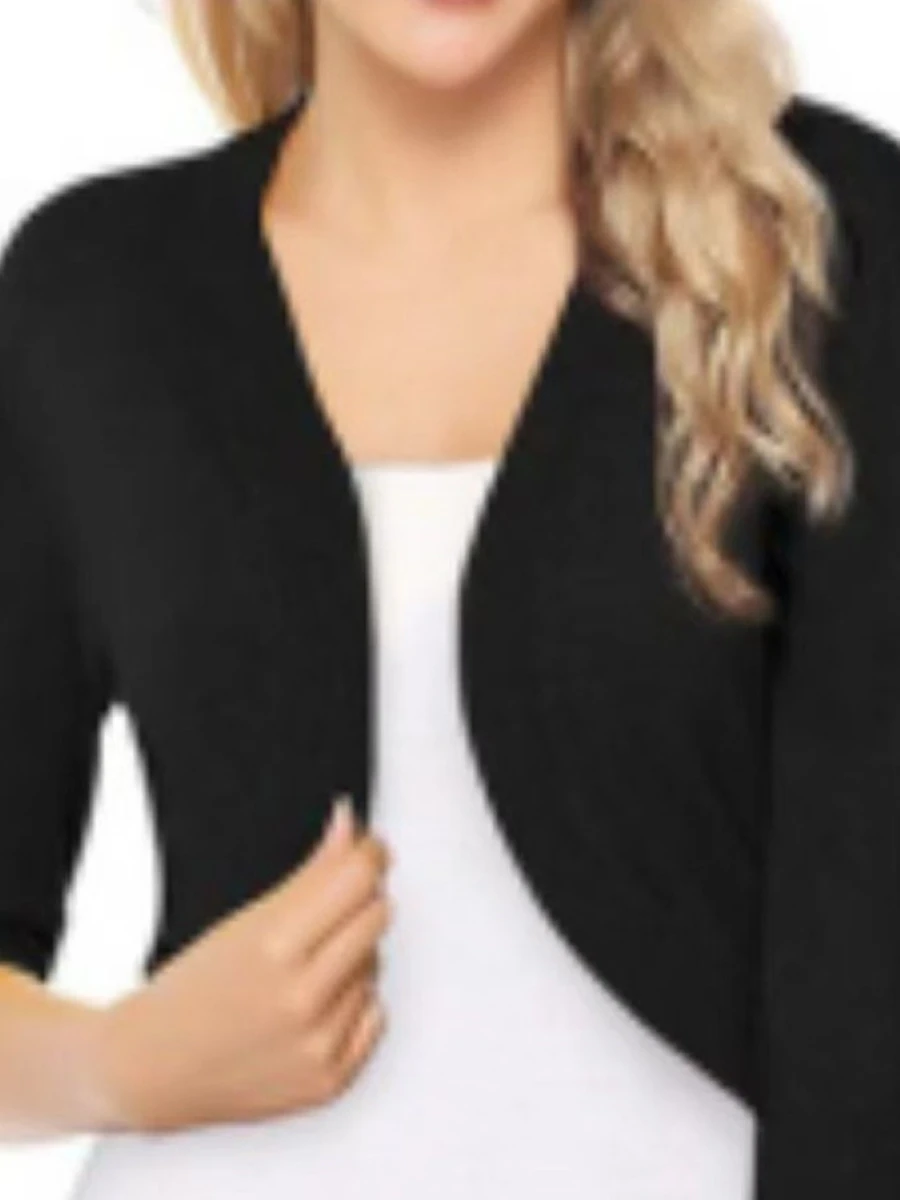 Women Solid for Color Cardigan Coat Polyester Regular Length Casual Plus Size Summer Wear for Beach Vacation Holiday
