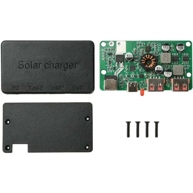 [NEW A09R!】 Dual USB Type-C Solar Panel Module DIY Quick Charge Controller Stabilizer