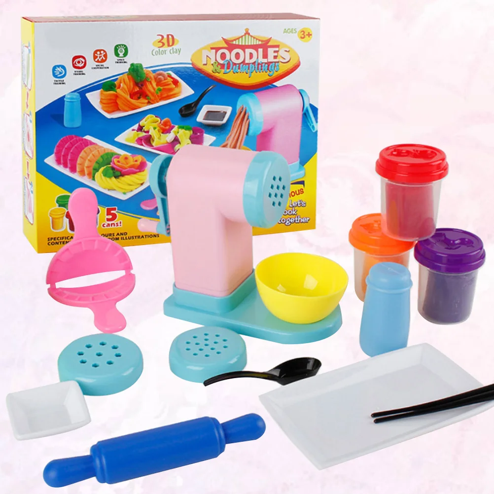1 set 1 Set Plasticine Pasta Machine 3D Color Mud Noodle Maker Modeling Molds For Kids Creative Novelty Funny For