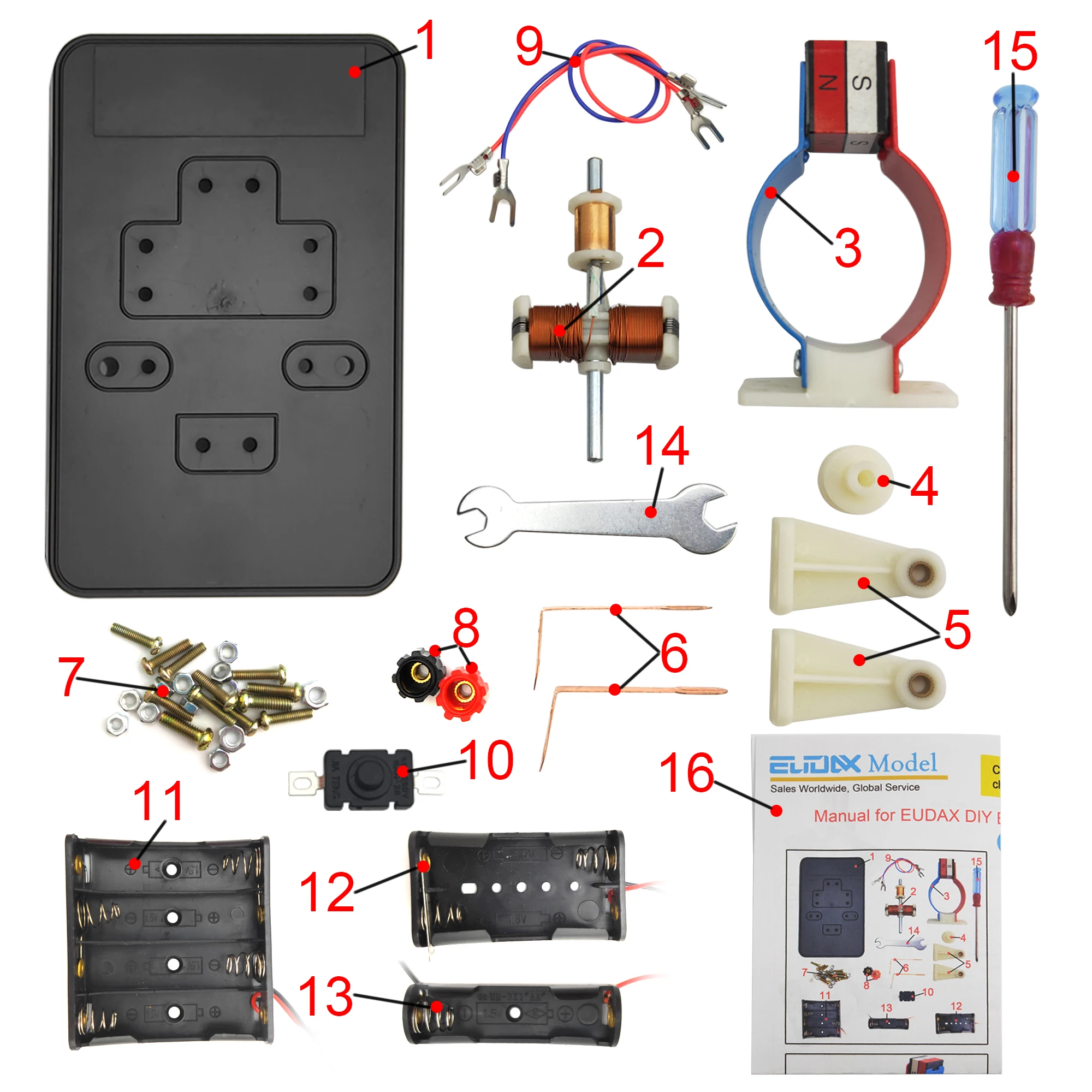 DIY Kit Assembleia Motor elétrico simples, DC Motors Modelo, laboratórios escolares, Física, Ciência, Educação