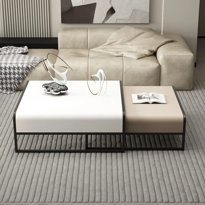 Cream Wind Modern Luxury Coffee Tables Drawer Nordic Light Luxury Unique Coffee Tables Advanced Sense Mesa Centro Home Furniture