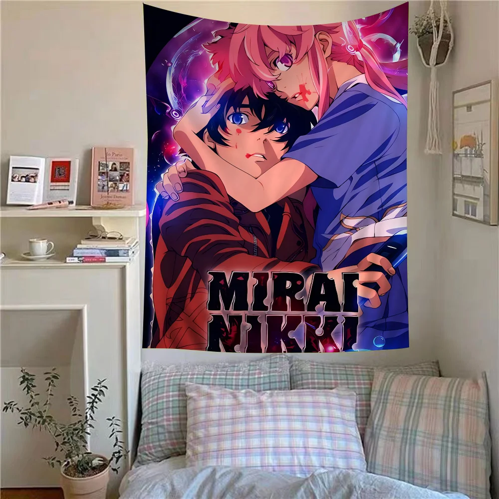 

Anime Mirai Nikki Printed Large Wall Tapestry Indian Buddha Wall Decoration Witchcraft Bohemian Hippie Wall Art Decor