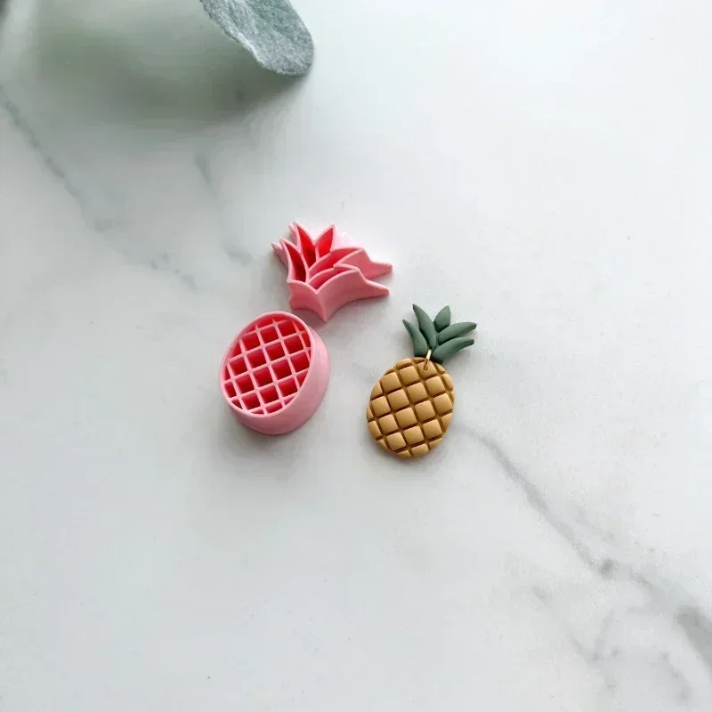 Pendientes de cerámica suave para mujer, aretes con forma de fruta, moldes de arcilla polimérica, herramientas para hacer joyas