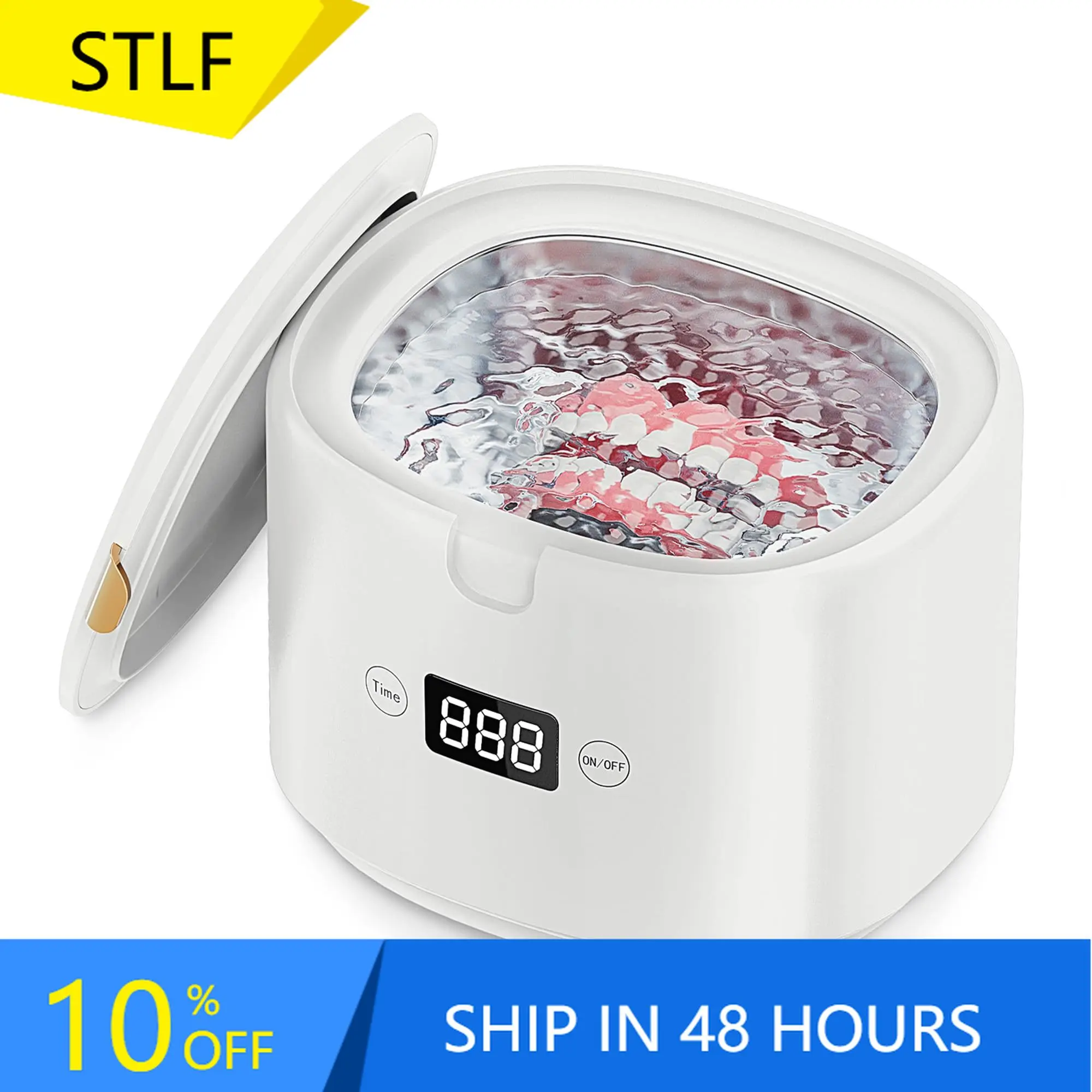 

STLF Ultrasonic Cleaner with UV LED Light for Dentures,Jewelry ,Retainer, Mouth Guard,Toothbrush Head