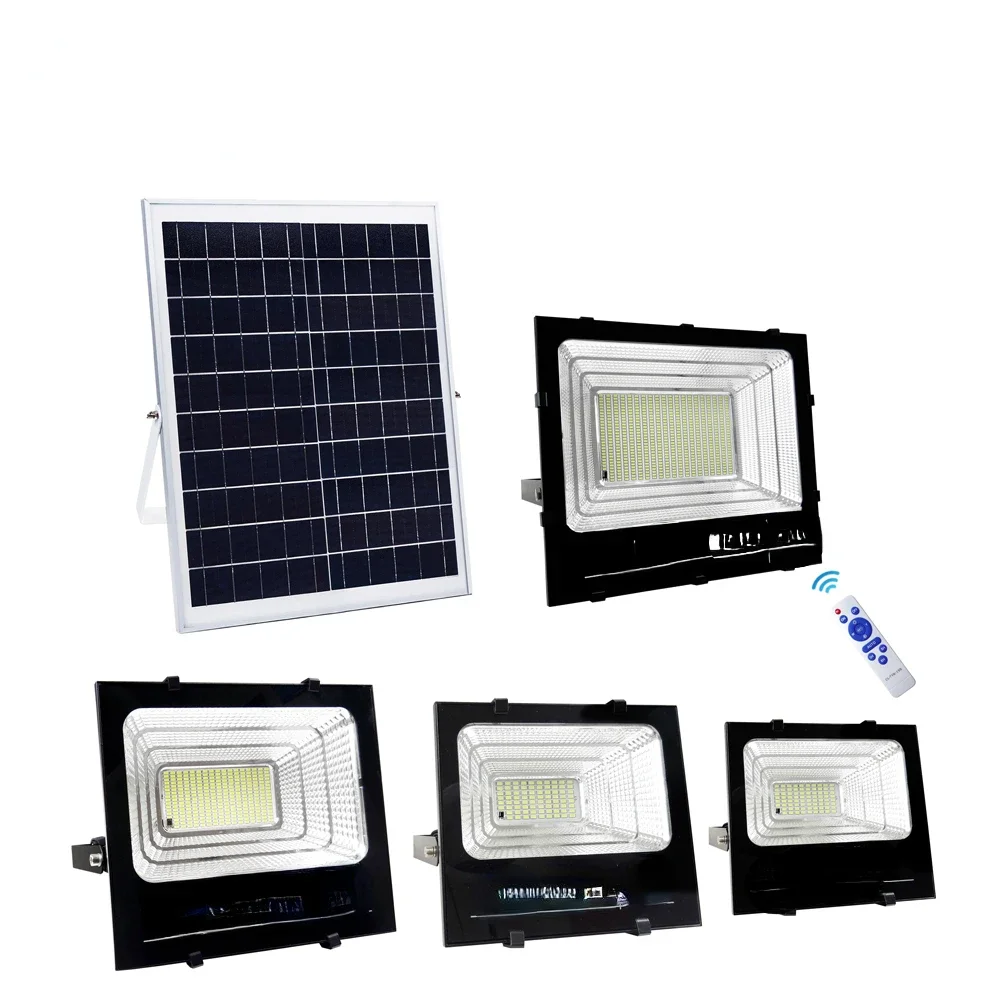 housing lithium battery PLUS waterproof ip65 ip66 energy saving solar powered panel outdoor flood lights