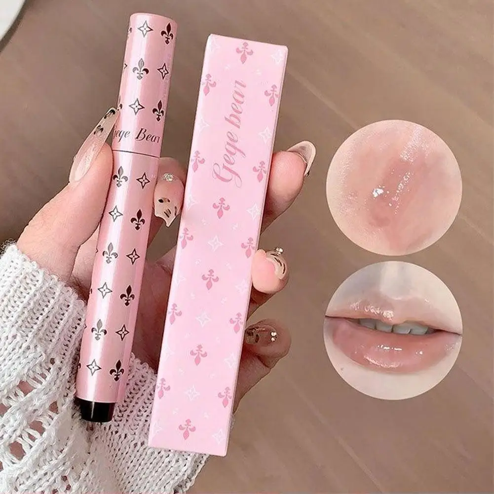 ウォーターライト持続保湿リップティントソリッドリップグロスミラークリスタルジェリーリップスティックナチュラルヌードリップメイクアップ化粧品 ﻿