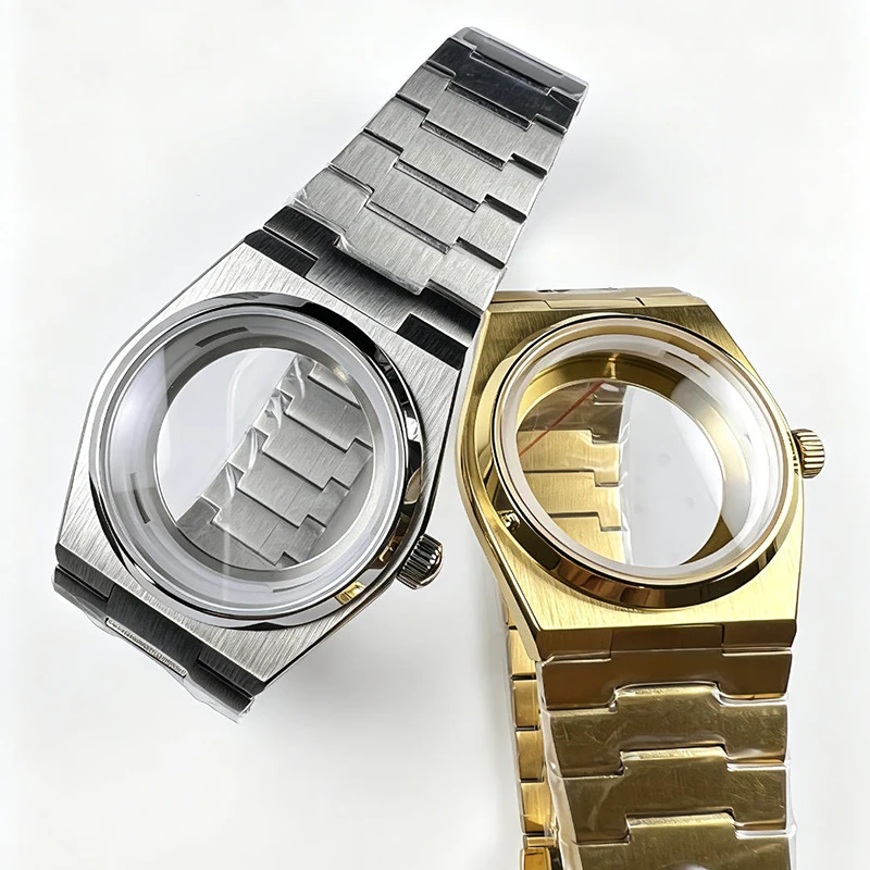 Sapphire 40mm Silvery Case NH35 Watch Case Accessories Fit for PRX Super Player Mod Parts NH35 NH36 NH34 NH38 NH70 NH72 Movement