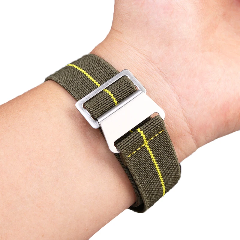 20mm 22mm Nylon Woven Watch Strap for Seiko for Omega for Amazfit Watch Band Elastic Sport Bracelet Military Strap Accessories image 6