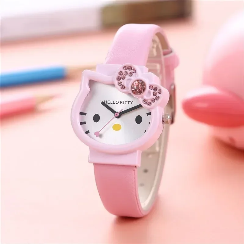 Cute Sanrio Children Hello Kitty WatchCartoon Watch Girl Quartz Watch Creative Birthday Gifts  Manufacturers Wholesale Spot