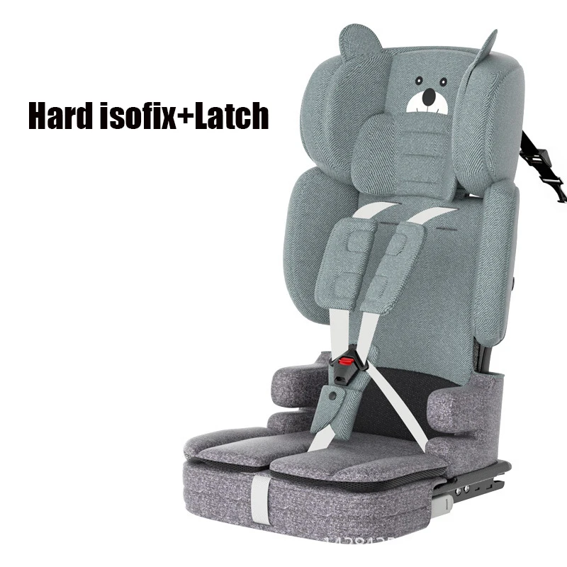 Portable Children Car Seat Folding Baby Safety Seat with Isofix Latch Baby Kids Travel Car Seat for 1~6 Y for All Car Models