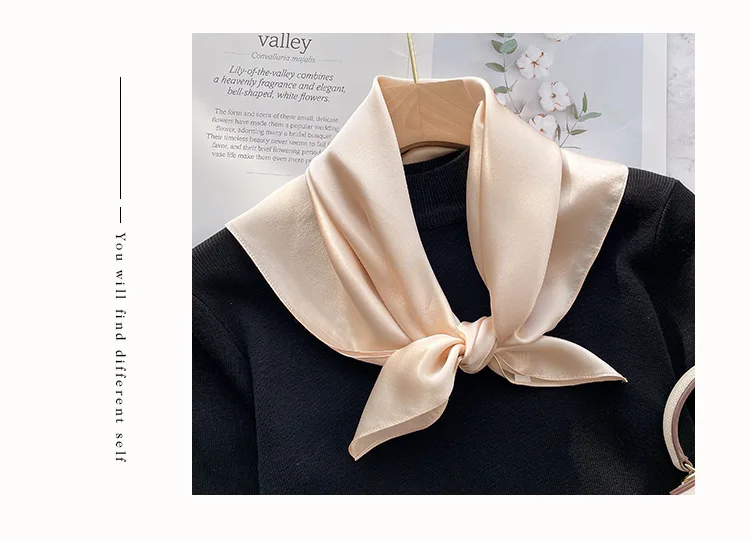 Mode echte Seide Schal Frauen Schals Wraps für Damen Halstuch Foulard Schals Pashmina weiblichen Schal Hijab Bandana – Detail 13