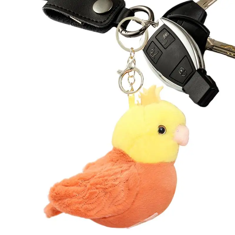 การ์ตูน Parrot พวงกุญแจการ์ตูน Parrot กระเป๋าถือ Charm พวงกุญแจกระเป๋าเป้สะพายหลัง Keyrings ตุ๊กตาน่ารักกระเป๋า Charm Multifunctional