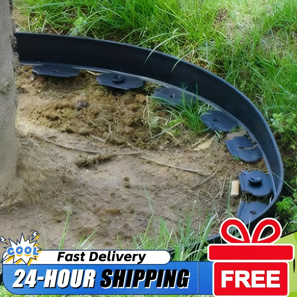 

10-метровая ландшафтная бордюрная лента без копки с 30 шипами, сверхпрочная, для садовых клумб и дорожек