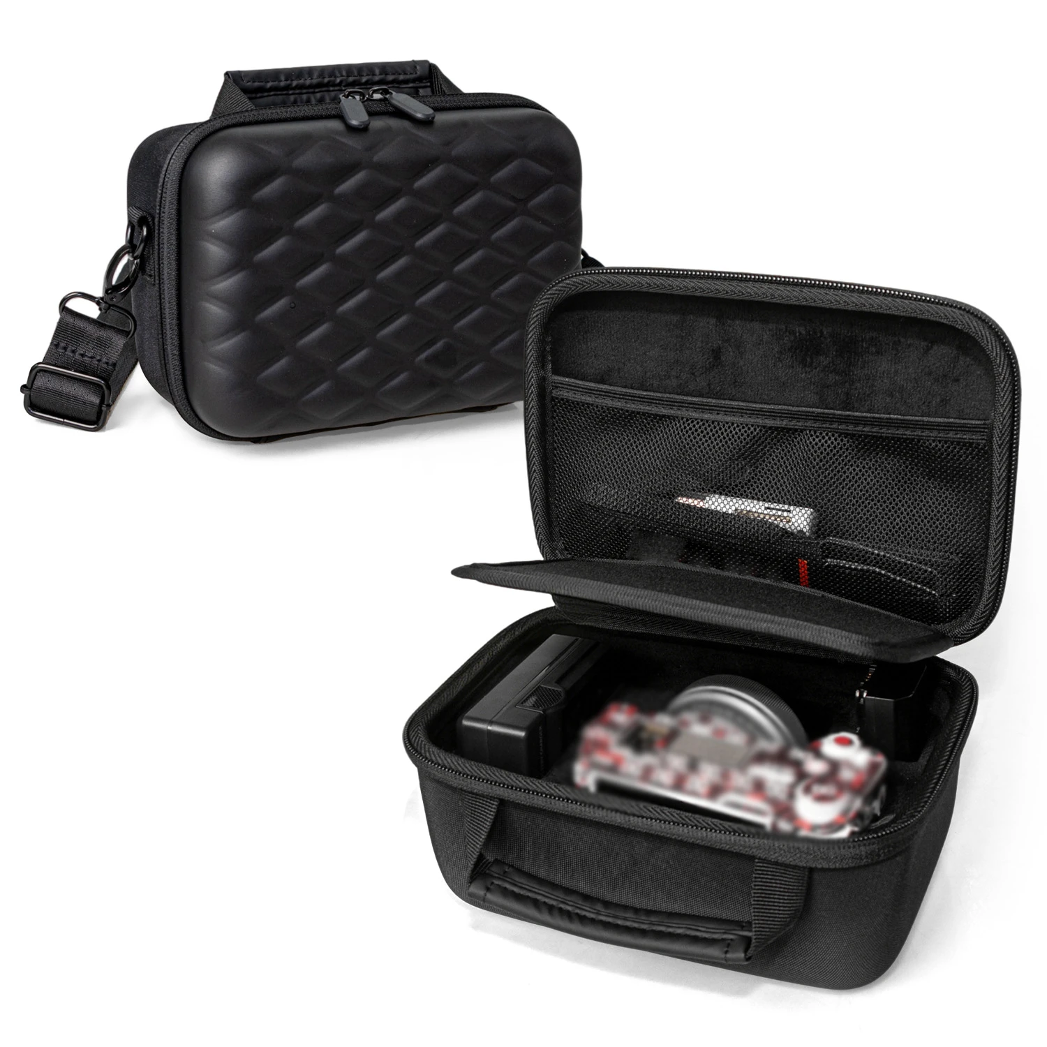 Compact Lightweight Hard Shell Camera Bag for Sony ZVE10 Mirrorless DSLR with Reinforced Corners and Smart Compartments