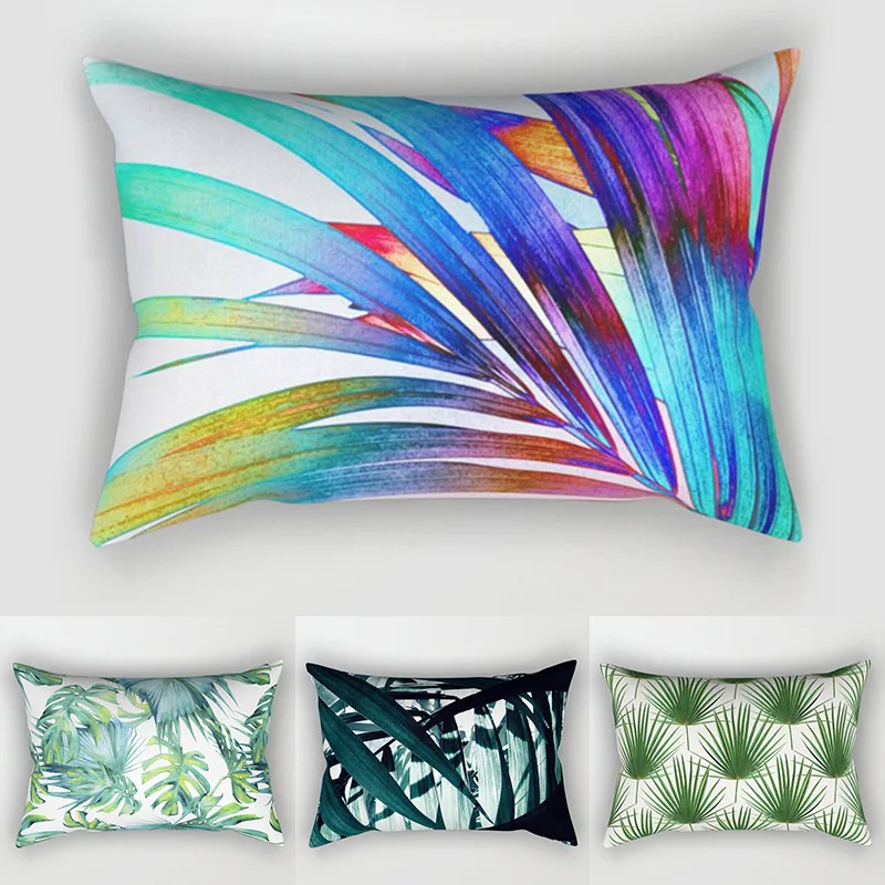 

Throw Pillows Tropical Plants Printed Pillow Cover 30x50 Polyester Cushion Cover Decoration Pillowcase Cushions Home Decor 1pcs