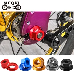 Muqzi 2個バイク3/8ハブナットフランジ前リアホイールロックネジアルミ合金ボルトmtb道路自転車