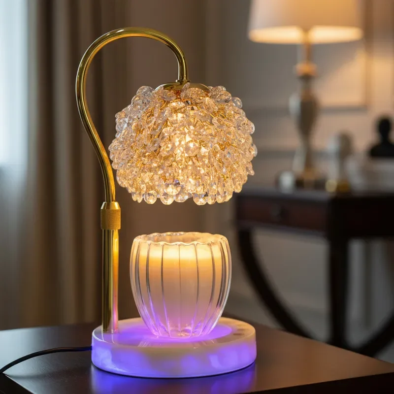 Electric Wax Warmer Lamp Flameless Aromatherapy Diffuser for Essential Oil Candle Melting Pot Home Decor Bedroom Desk Light