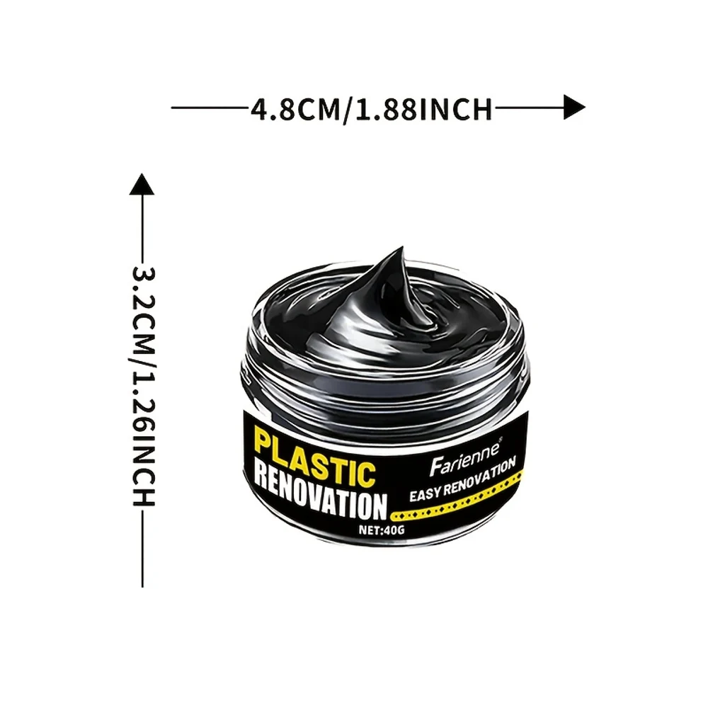 Vehicle Plastic And Rubber Repair Agent - a Glossy Black Paste Suitable for Bodywork And Interiors, Helps Prevent Fading And Oxi