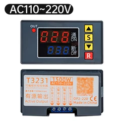 T3231 relè di ritardo digitale doppio Display a LED interruttore di controllo del Timer del ciclo interruttore di ritardo del relè di tempo regolabile alimentatore