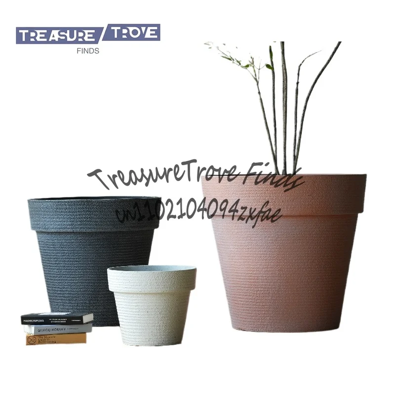 

Уличные/внутренние растения, круглый пластиковый большой горшок, большой горшок высокого качества, современный садовый горшок большой емкости