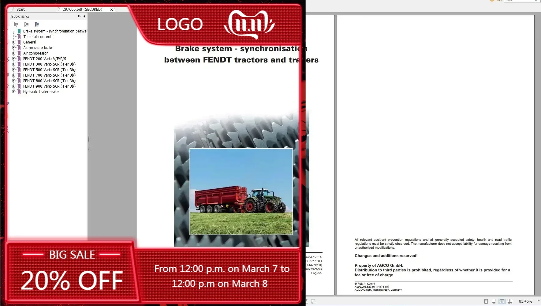 AutoEPC FENDT TRACTOR  Diagrams, Operator & Workshop & Service Training Manuals EN 2023
