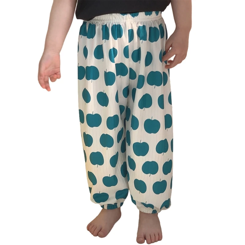 Pantaloni per bambini estate abbigliamento sottile stampa floreale ragazzo ragazze pantaloni Casual abbigliamento da casa color caramella per bambini