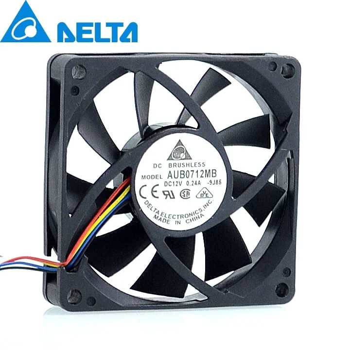 Nowe i AUB0712MB 7015 70mm 12V 0.24A 7cm 4pin PWM wentylator chłodzący CPU dla Delta 70*70*15mm
