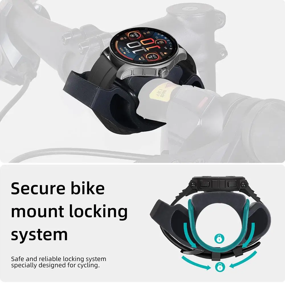 حامل ساعة الدراجة ساعة عالمية لـ /zte // مراقب معدل ضربات القلب حامل ساعة ركوب جبل F7d2