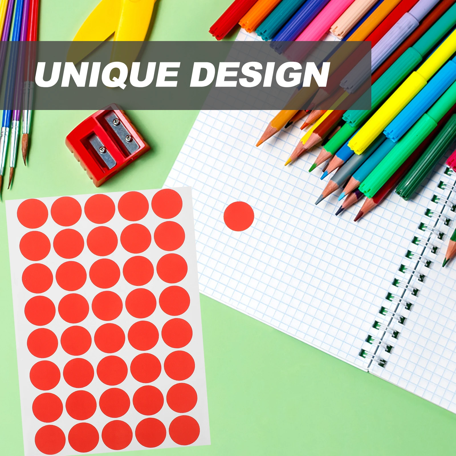 

10 Sheets Circle Stickers Colored Tag Sticky Dot for Labeling Colourful Labels Coding Dots