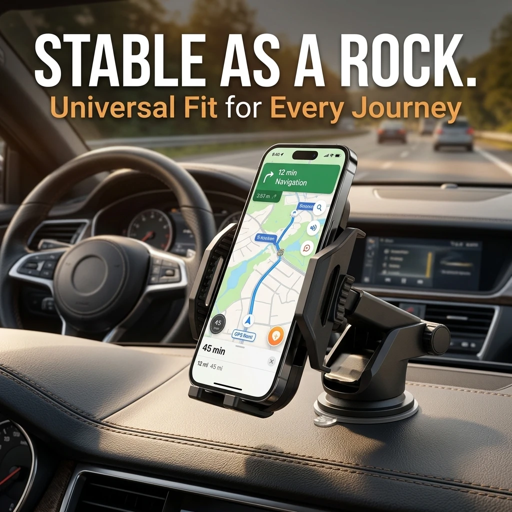 Car Cell Phone Holder Suction Cup Air Vent Clip 360 Rotating Adjustable GPS Navigation Bracket Auto Interior Accessories