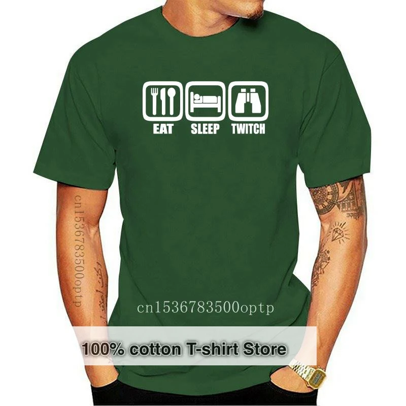 New EAT SLEEP TWITCH - T-SHIRT - All SIZES + COL (Brand bird watching birds)