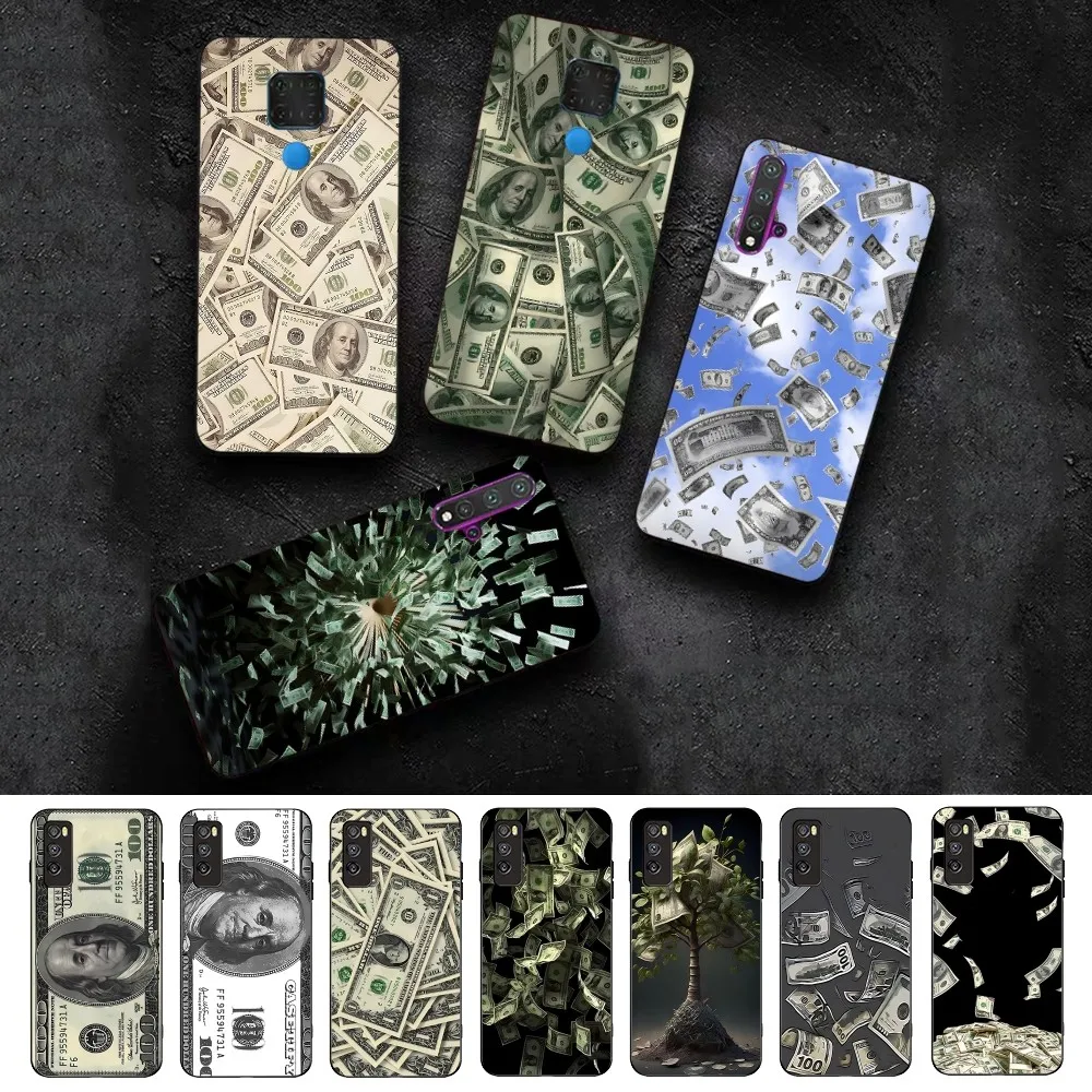 

Banknote Dollar Cash Money Print Phone Case For Huawei Mate 10 20 30 40 50 lite pro Nova 3 3i 5 6 SE 7 pro 7SE