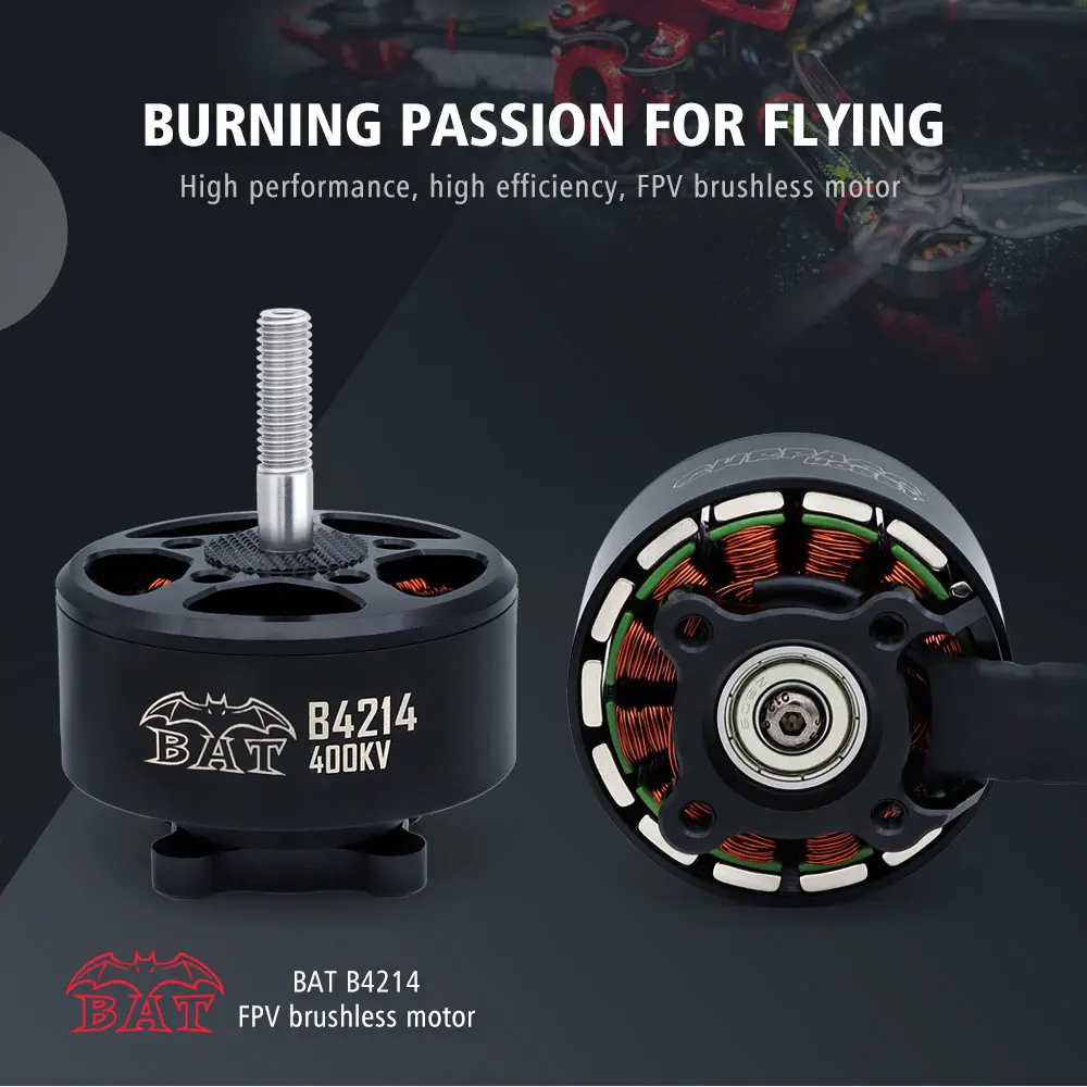 Surpass Hobby B4214 400KV 660KV B4218 330KV 560KV 14-Poles M6 Shaft High Efficiency FPV Brushless Motor for RC FPV Drones Model