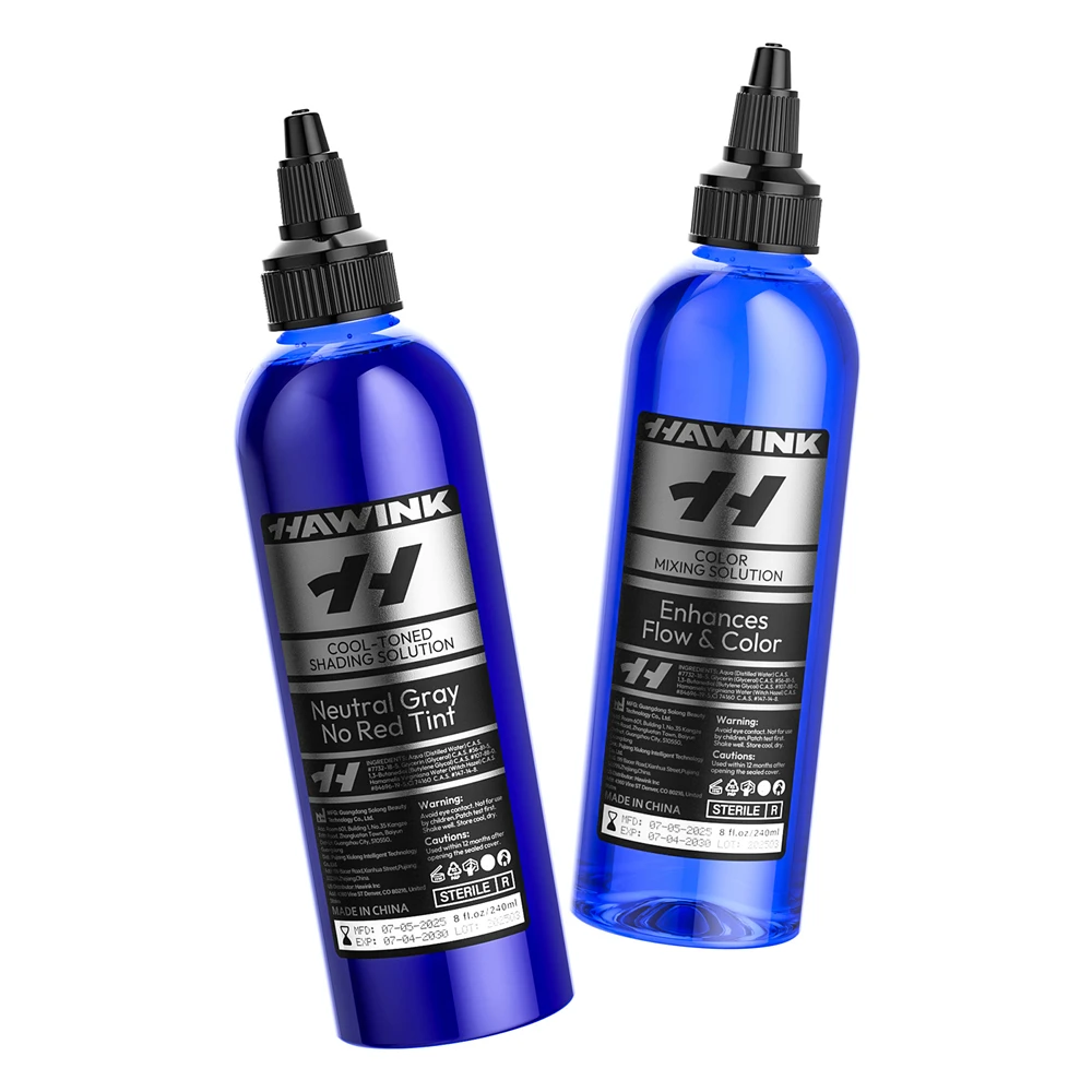 240ml Tattoo Ink Thinner-Professional Color Dilution Solution for Black & Pigments Tattoo Mixing Liquid