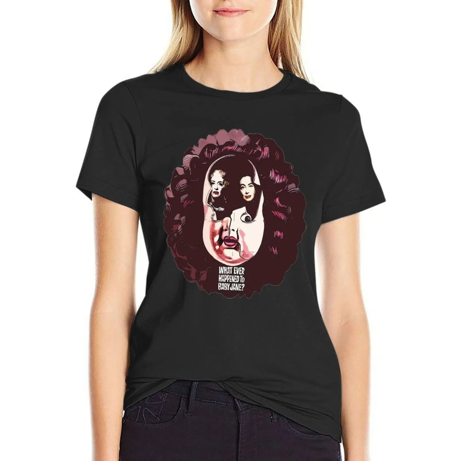 

What Ever Happened to Baby Jane T-Shirt cute tops Blouse plus size tops anime clothes white t-shirts for Women