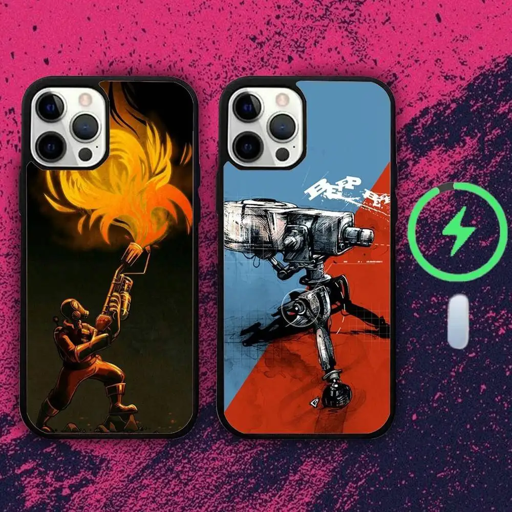 

T-Teams Game F-Fortress Phone Case For iPhone 16e,16,15,14,13,12,11,Plus,Pro,Max,Mini Magsafe Magnetic Wireless Charging