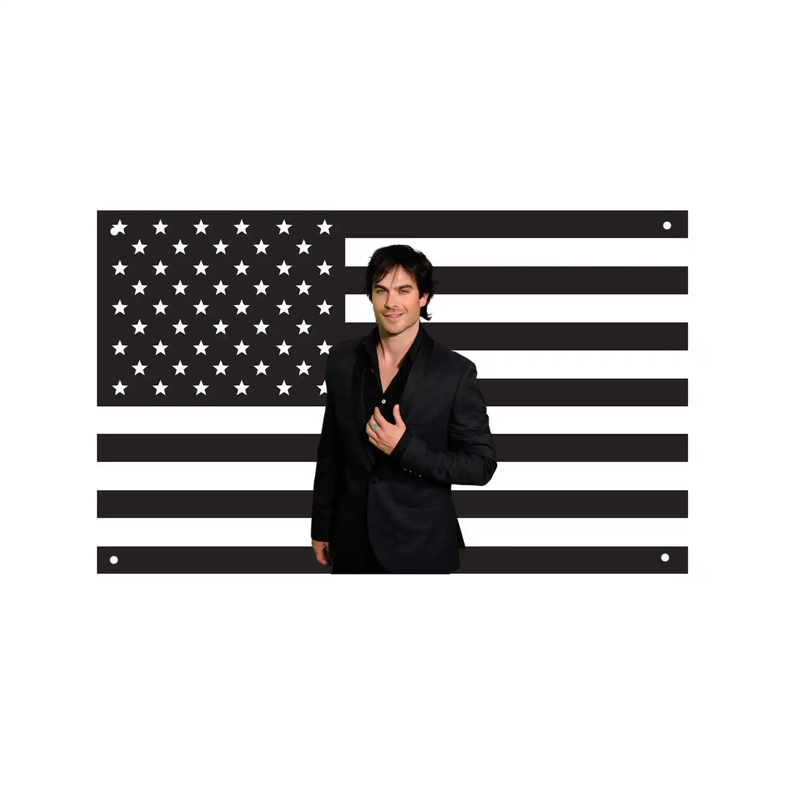 D-Damon S-Salvatore Black American Flag Flaga Room Decoration Garage Flags Decorative Home Objects Advertising Barber Shop Hang