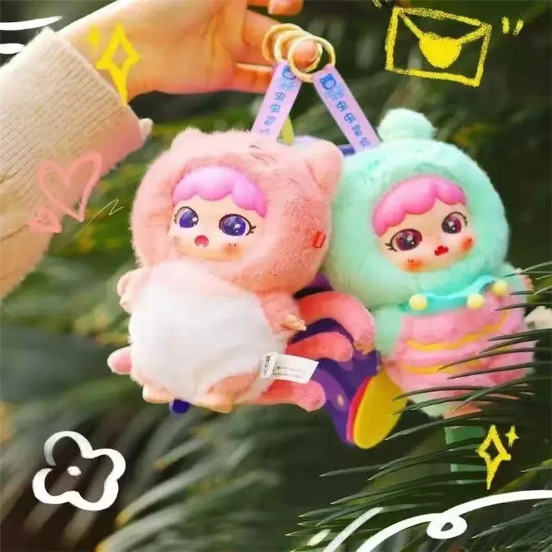 Blind Box Baby Three Little Sweet Tooth Bug Adventure Team Series Mystery Box Car Decoration Backpack Pendant Doll Christmas Gif
