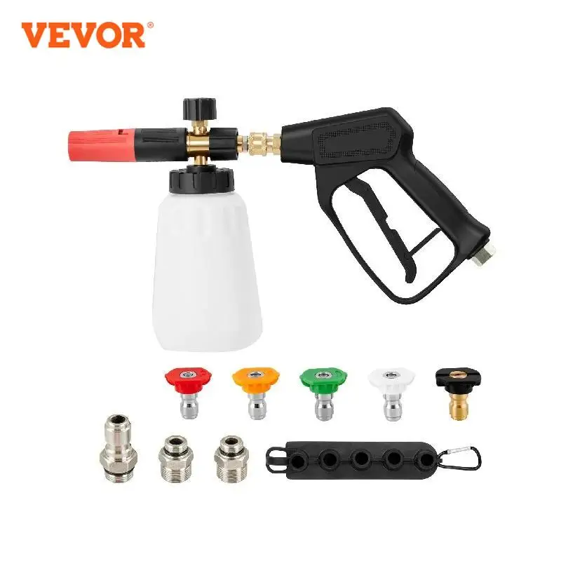 VEVOR Pressure Washer Gun Set Foam Cannon Washer Spay Gun with Connector Nozzle Tips Pressure Washer Handle with Inlet Connector