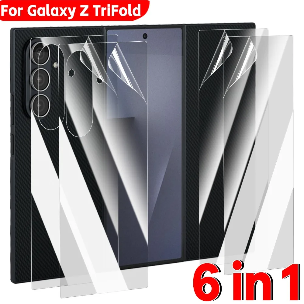 

6IN1 Soft Hydrogel Film Back Protector for Samsung Galaxy Z TriFold Rear Cover Anti-scratch Protective Film for Galaxy Z TriFold